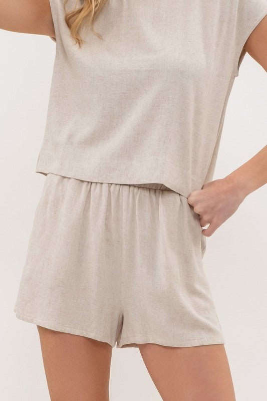 Natural Linen Shorts - MISRED