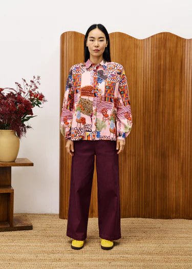 Artful Printed Silk Blouse - MISRED