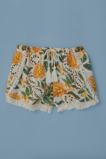 Biriba Off-White Shorts {Farm Rio} - MISRED