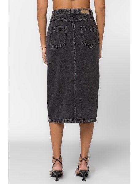 Black Midi Pencil Skirt - MISRED