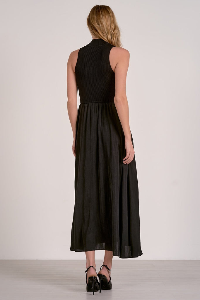 Black Sleeveless Maxi Dress - MISRED