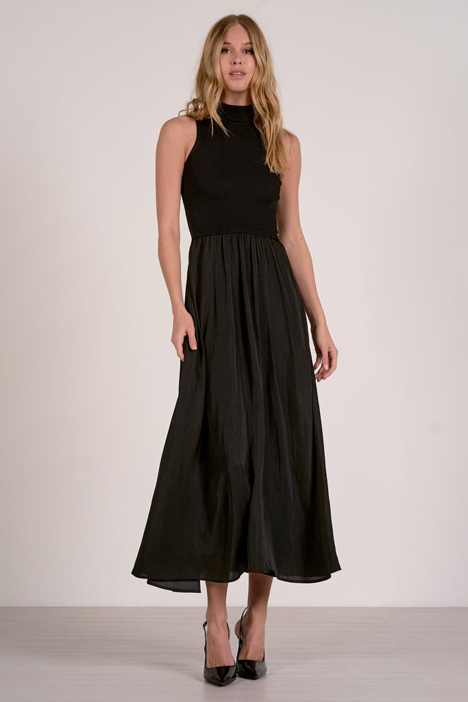 Black Sleeveless Maxi Dress - MISRED