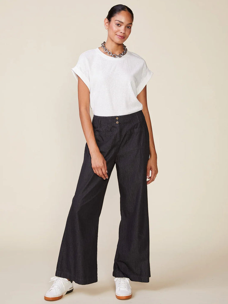 Black Washed Twill Trousers - MISRED