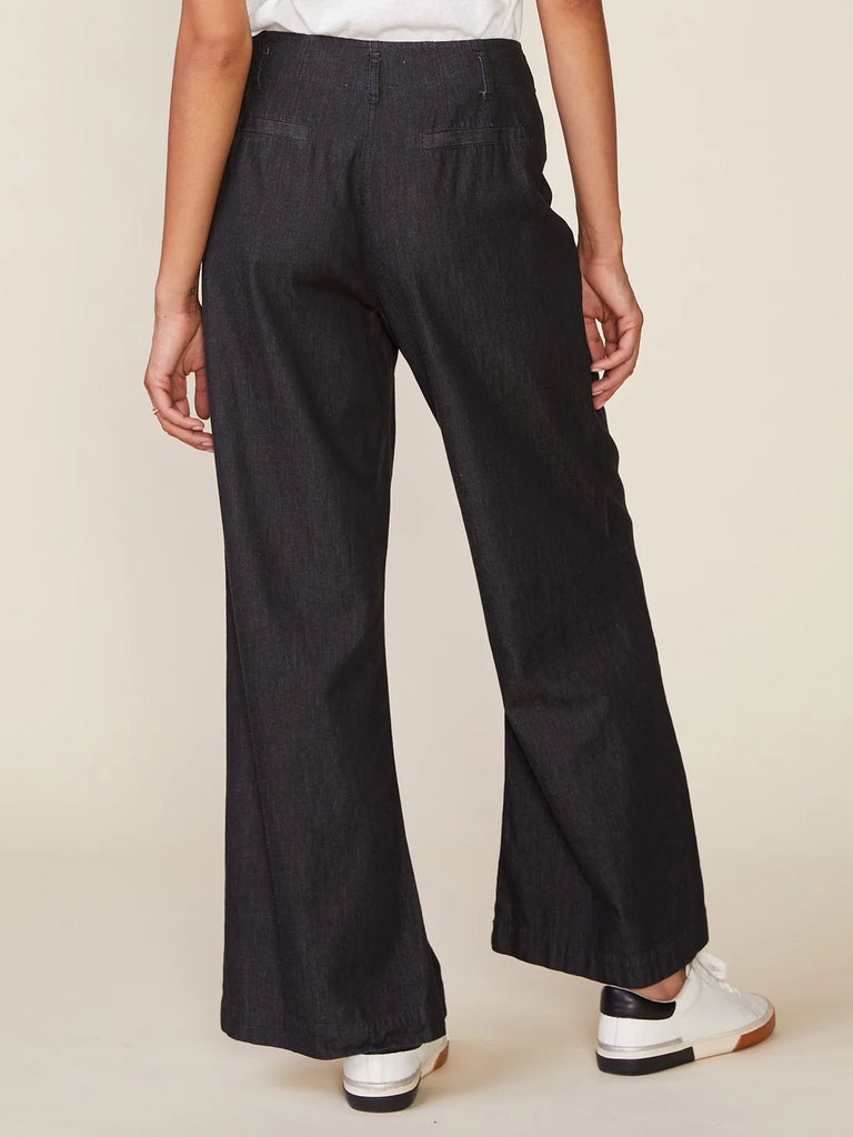Black Washed Twill Trousers - MISRED