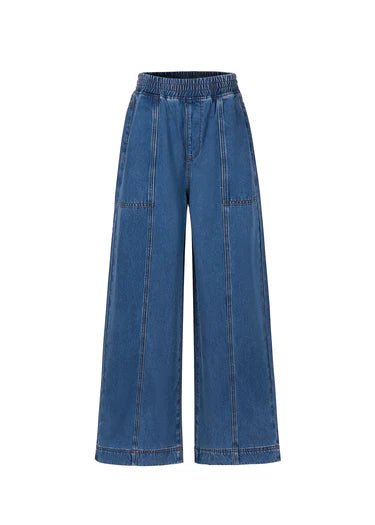 Blue Denim Wide Leg Pant - MISRED