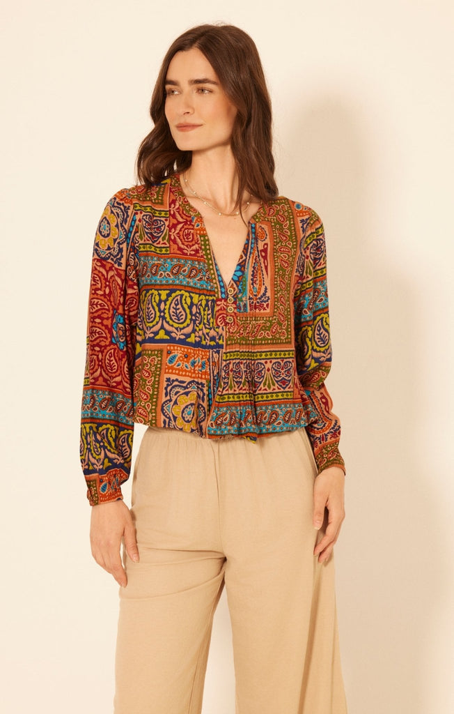 Boho Patchwork Blouse - MISRED