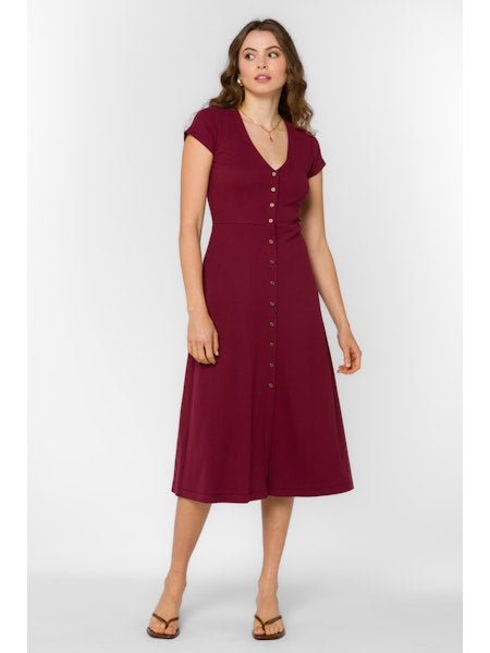 Button Down Midi Dress - MISRED