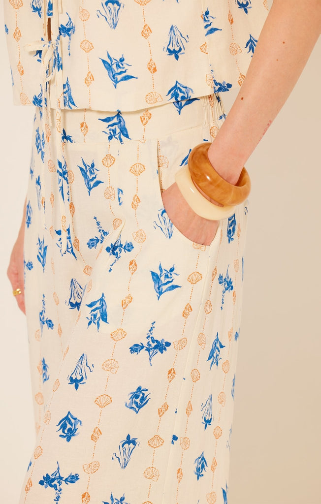 By the Sea Printed Wide Leg Pant - MISRED