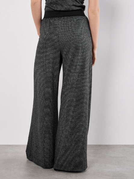 Charcoal Textured Wide - Leg Pants - MISRED