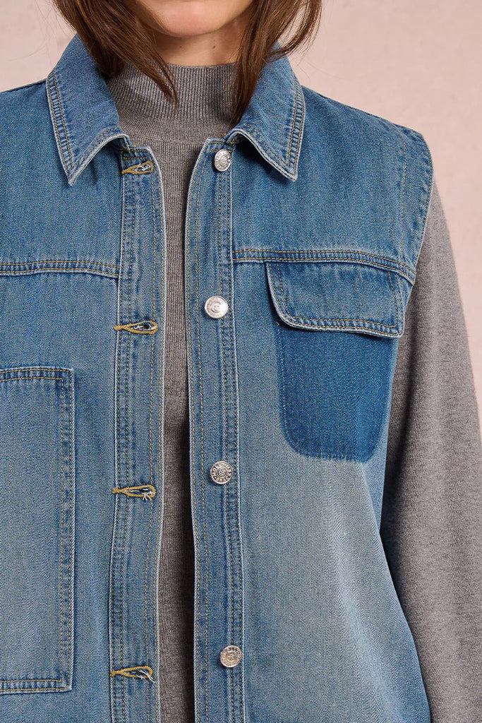 Classic Denim Utility Vest - MISRED