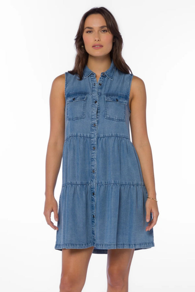 Collette Blue Chambray Dress - MISRED