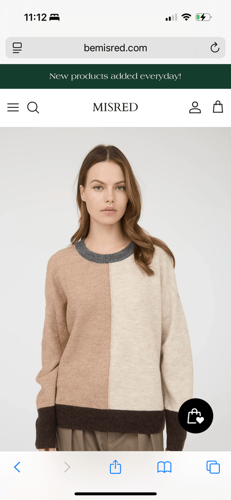 Colorblock Front Seam Sweater - MISRED