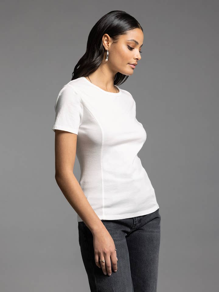 Crew Neck Prima Cotton Tee - MISRED