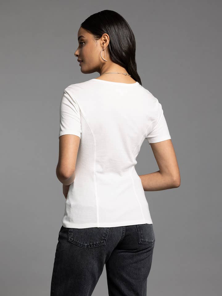 Crew Neck Prima Cotton Tee - MISRED