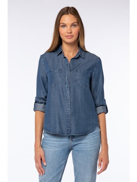 Dark Wash Tencel Button Down - MISRED