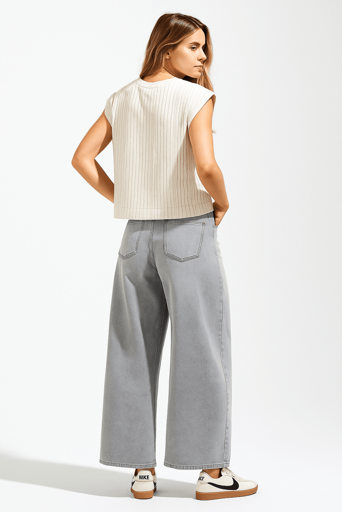 Drawstring Grey Pants - MISRED