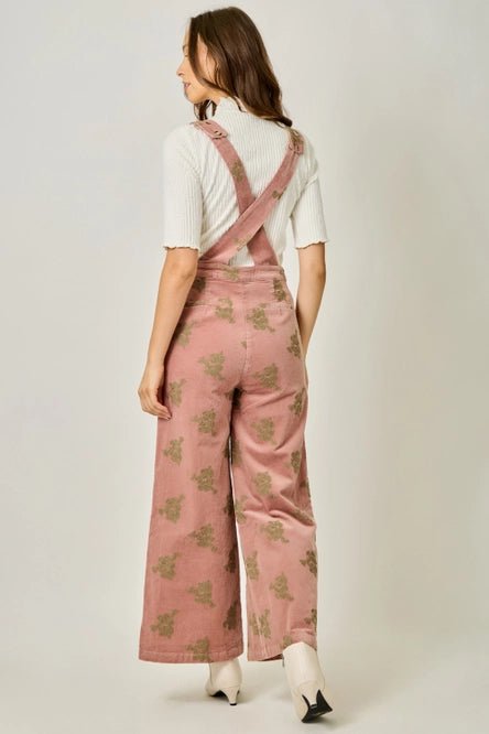 Embroidered Corduroy Jumpsuit - MISRED