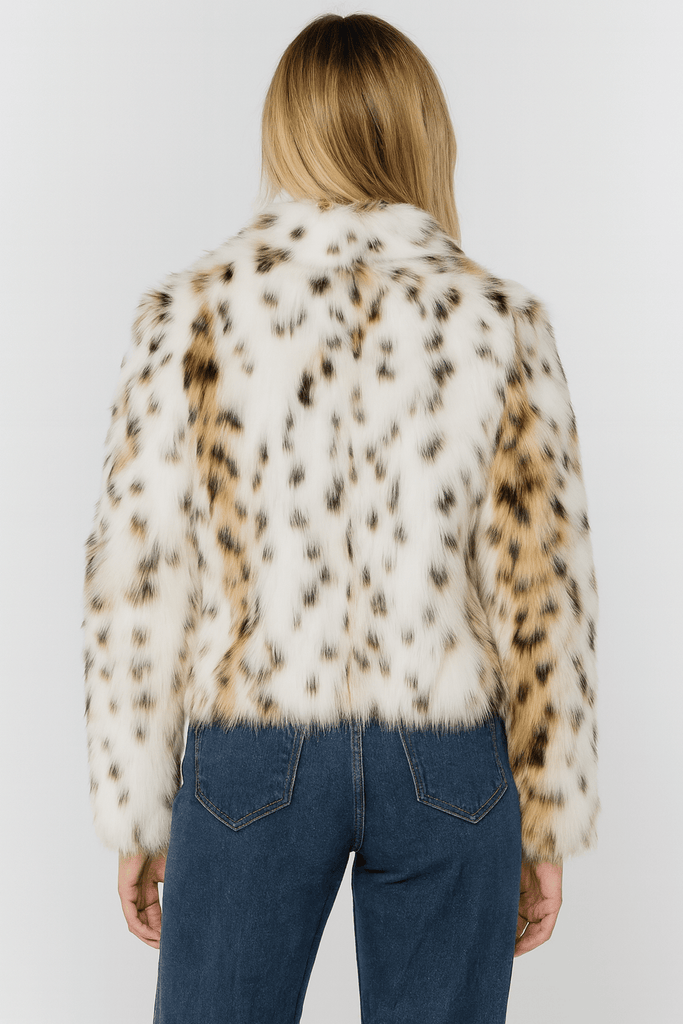 Faux Fur Leopard - Print Jacket - MISRED