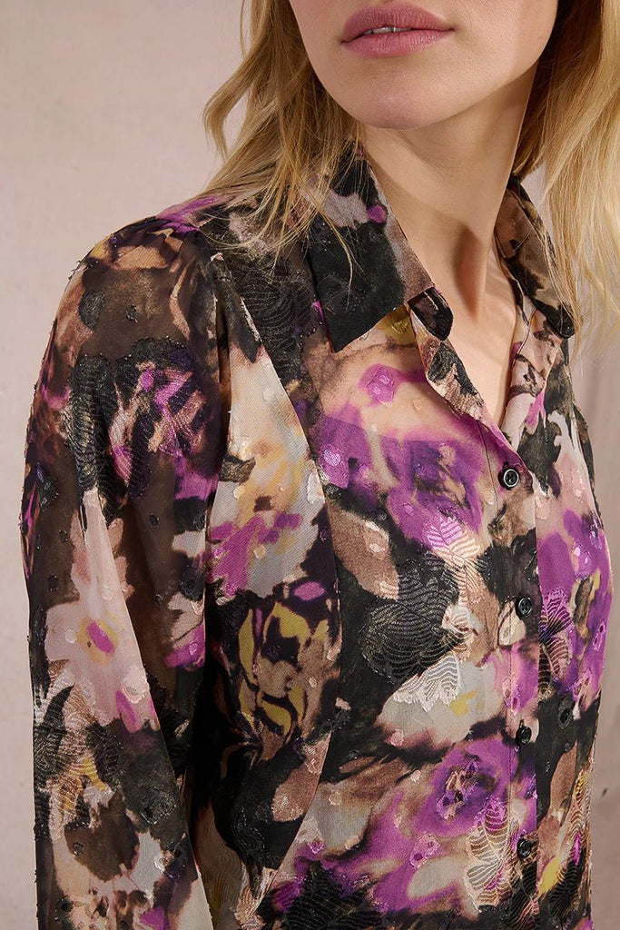 Floral Satin Blouse - MISRED