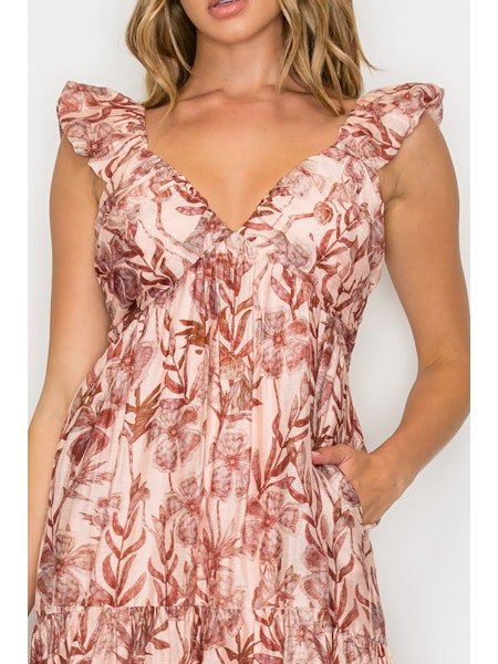 Floral Whimsy Maxi Dress - MISRED