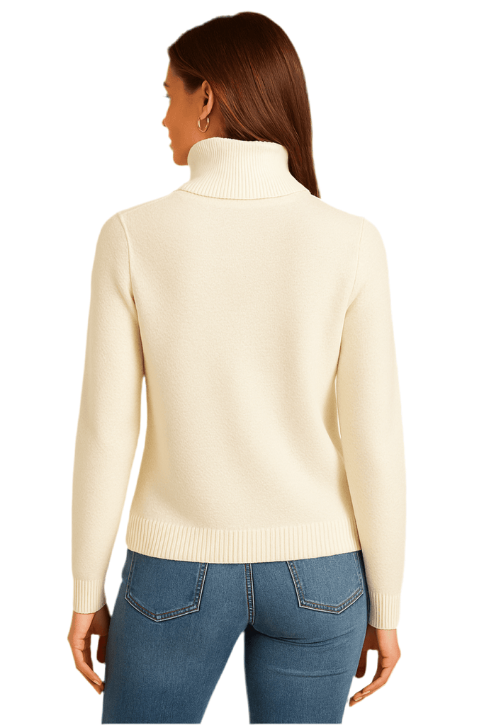 Fringe Detail Mock Neck Sweater - MISRED