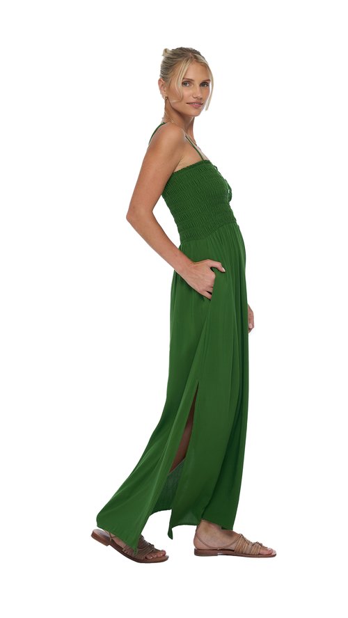 Green Plumeria Dress - MISRED
