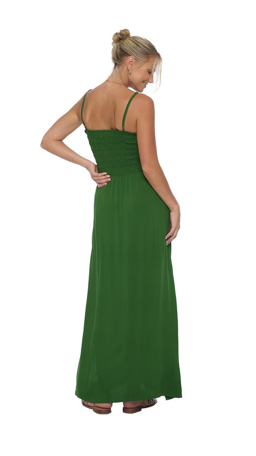 Green Plumeria Dress - MISRED