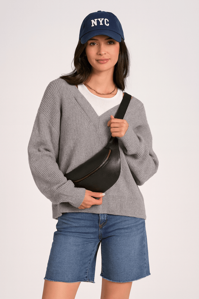 Grey 2 in One Pull Over Sweater - MISRED