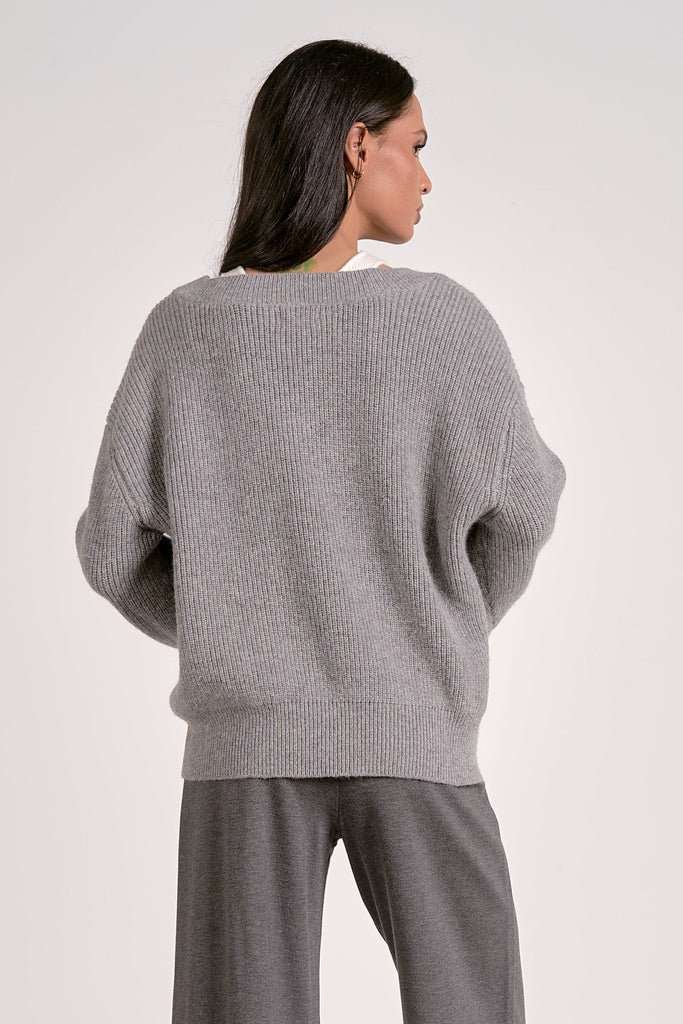 Grey 2 in One Pull Over Sweater - MISRED