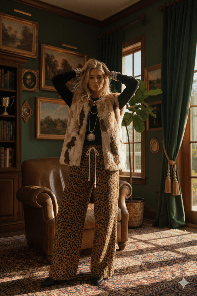 Ivory & Mocha Faux Fur Vest - MISRED