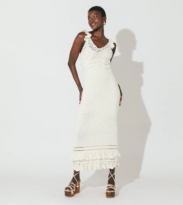 Janis Hand Crochet Midi Dress {Cleobella} - MISRED