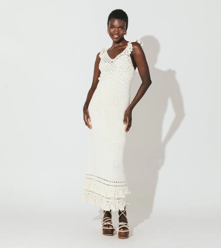 Janis Hand Crochet Midi Dress {Cleobella} - MISRED