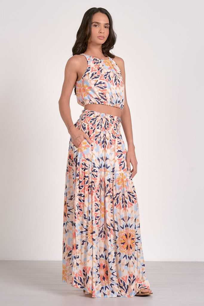 Kaleidoscope Design Maxi Skirt - MISRED