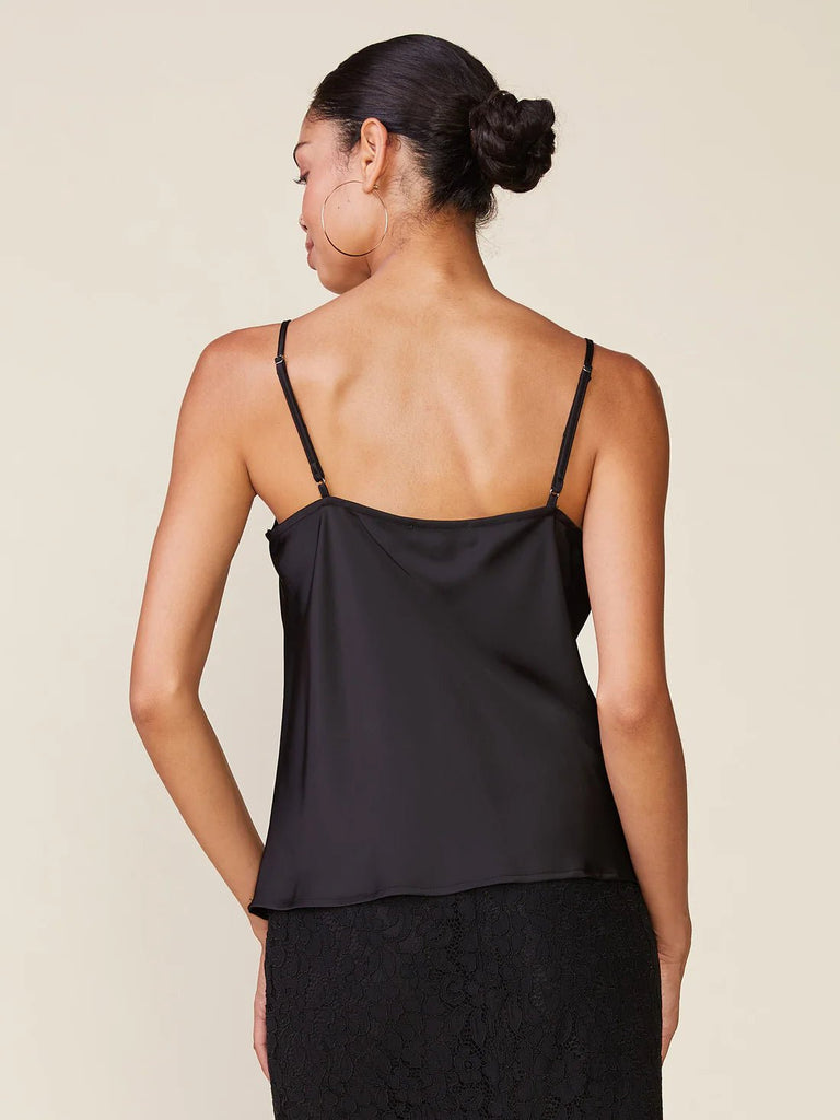 Lace Trim Satin Cami - MISRED