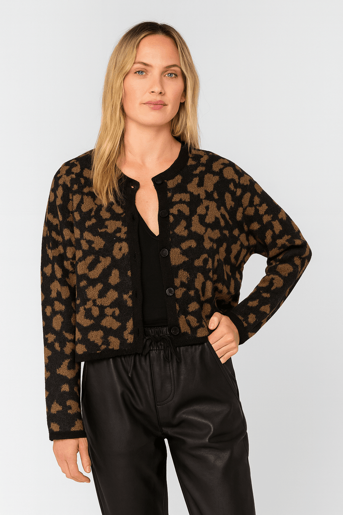 leopard print cardigan - MISRED