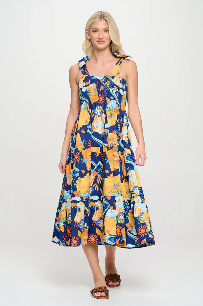 Mediterranean Escape Maxi Dress - MISRED