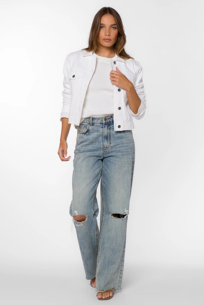 Optic White Jean Jacket - MISRED