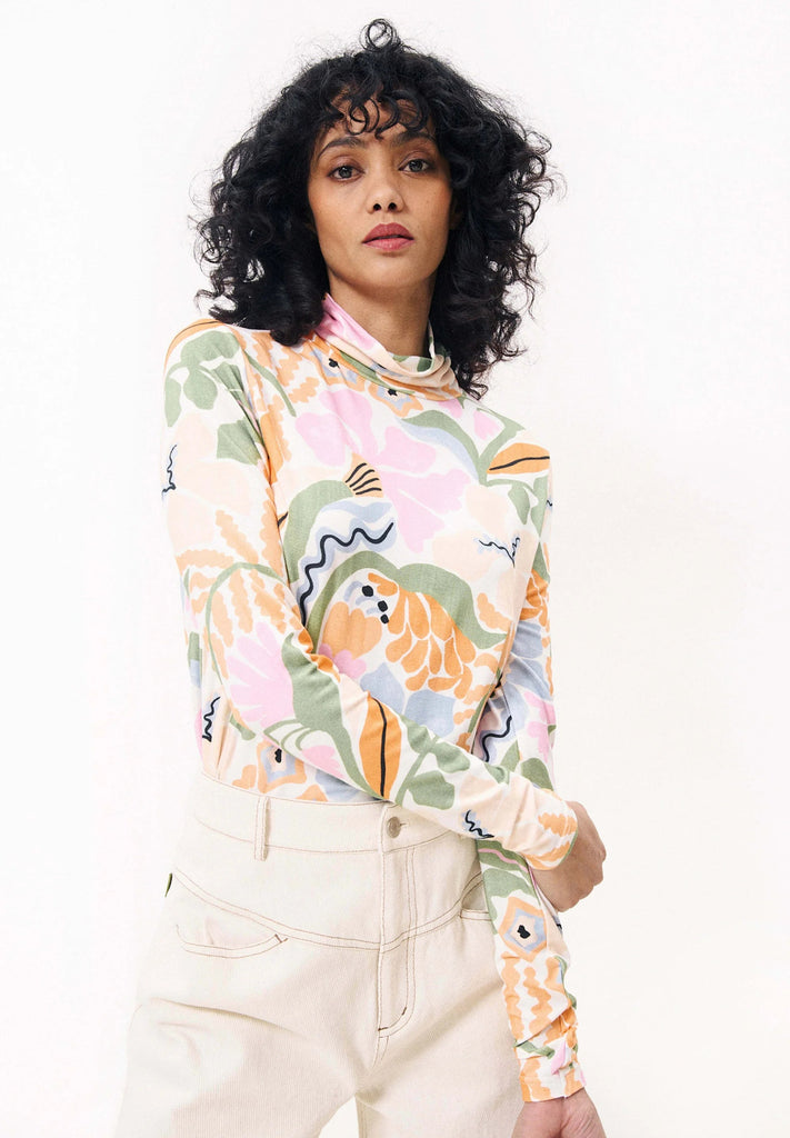 Pastel Floral Long Sleeve Top - MISRED