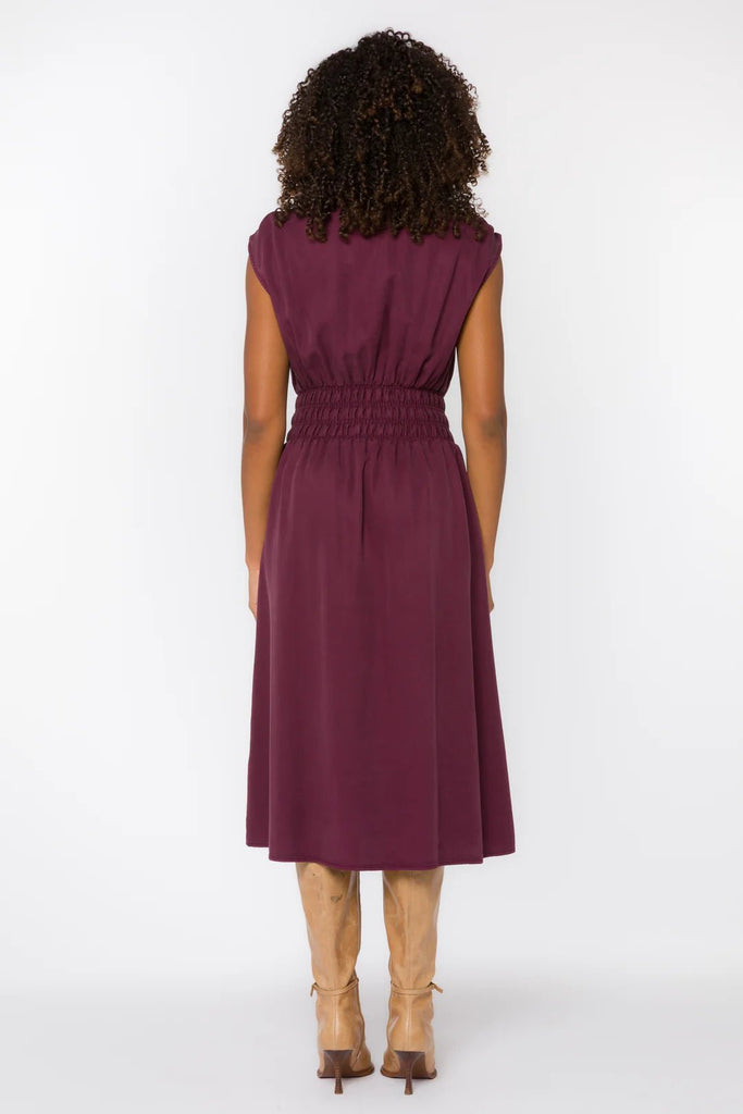 Persa Tencel Swing Skirt Midi Dress - MISRED