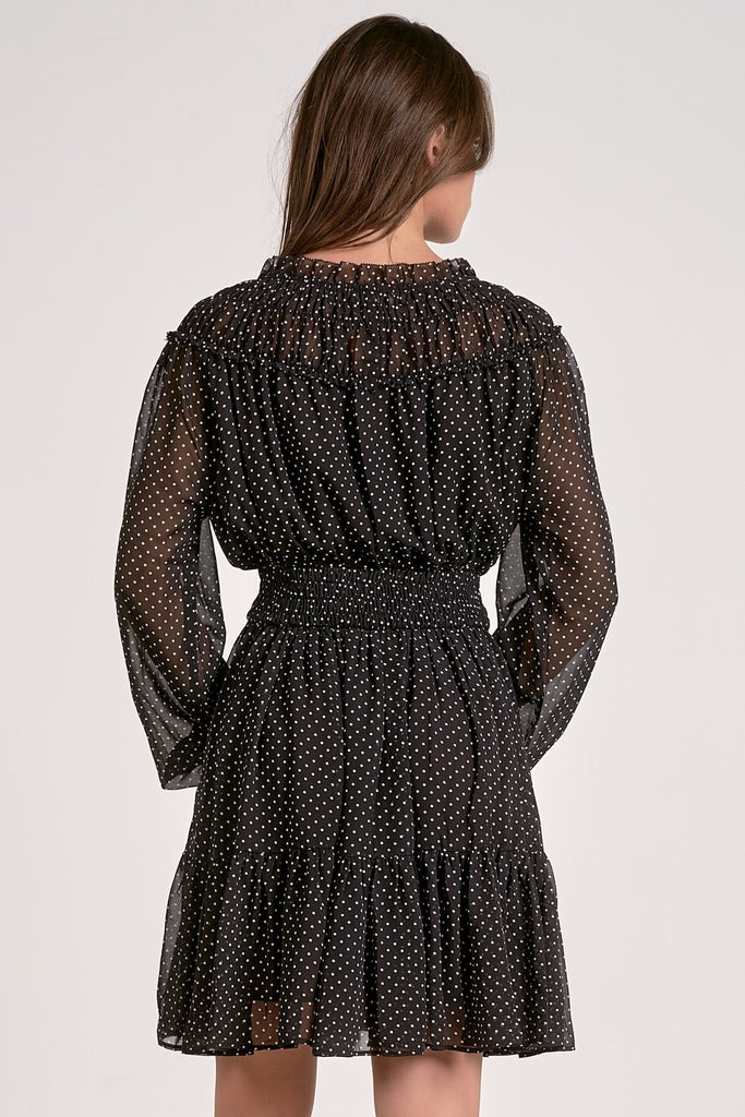 Polka Dot Mini Dress - MISRED