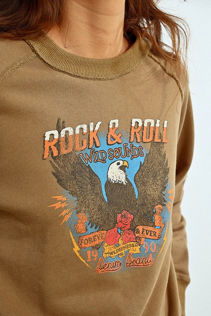Rock & Roll Wild Sounds Graphic Sweatshirt - MISRED