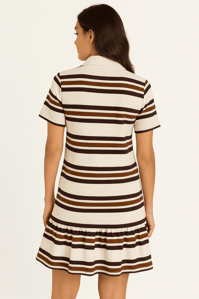 Striped Polo Mini Dress - MISRED