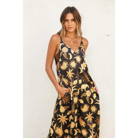 Sun & Moon Side Cutout Jumpsuit - MISRED