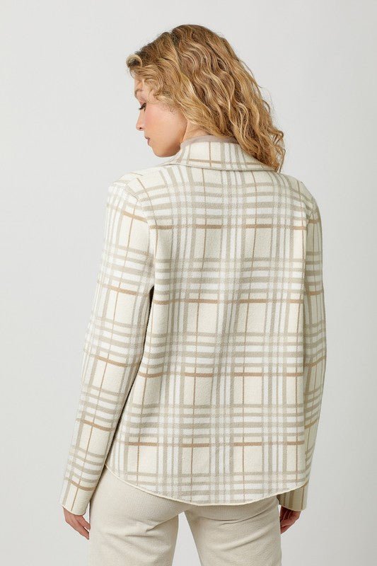 Tan sweater jacket sales