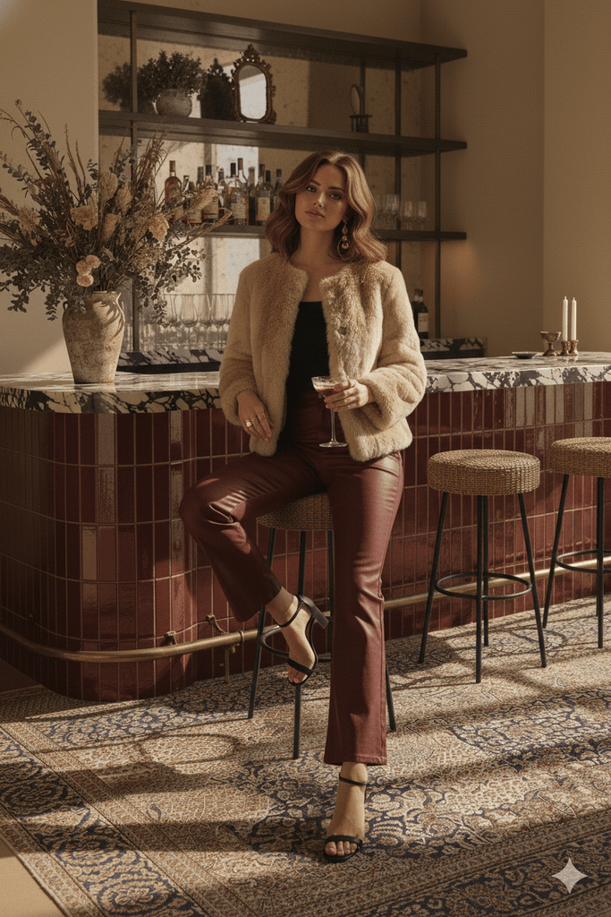 Taupe Faux Fur Jacket - MISRED