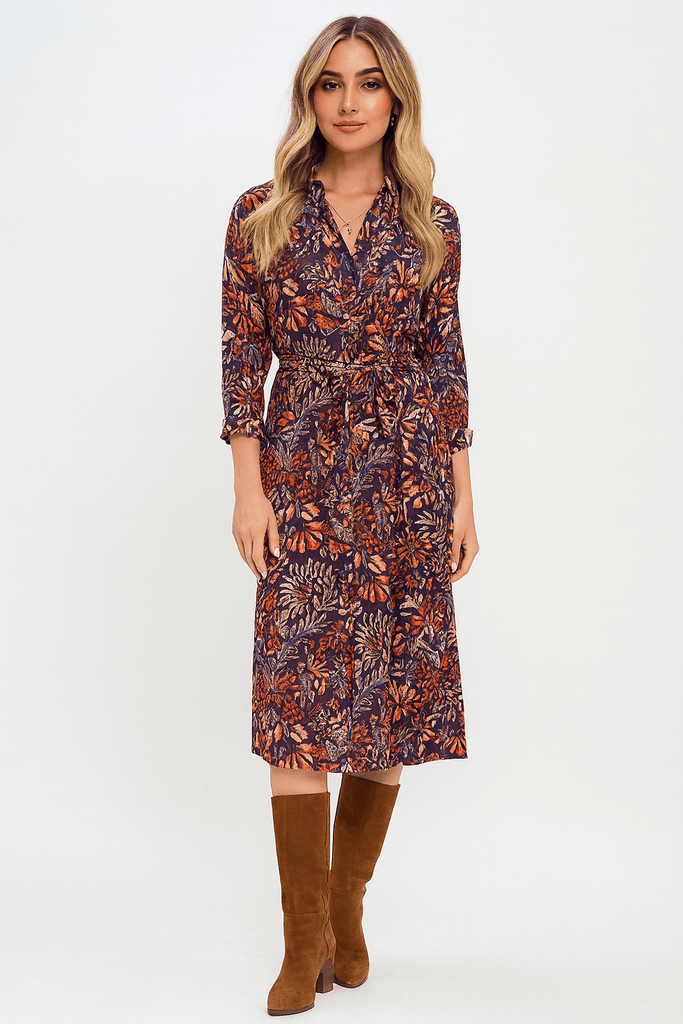 Twilight Ikat Shirt Dress - MISRED