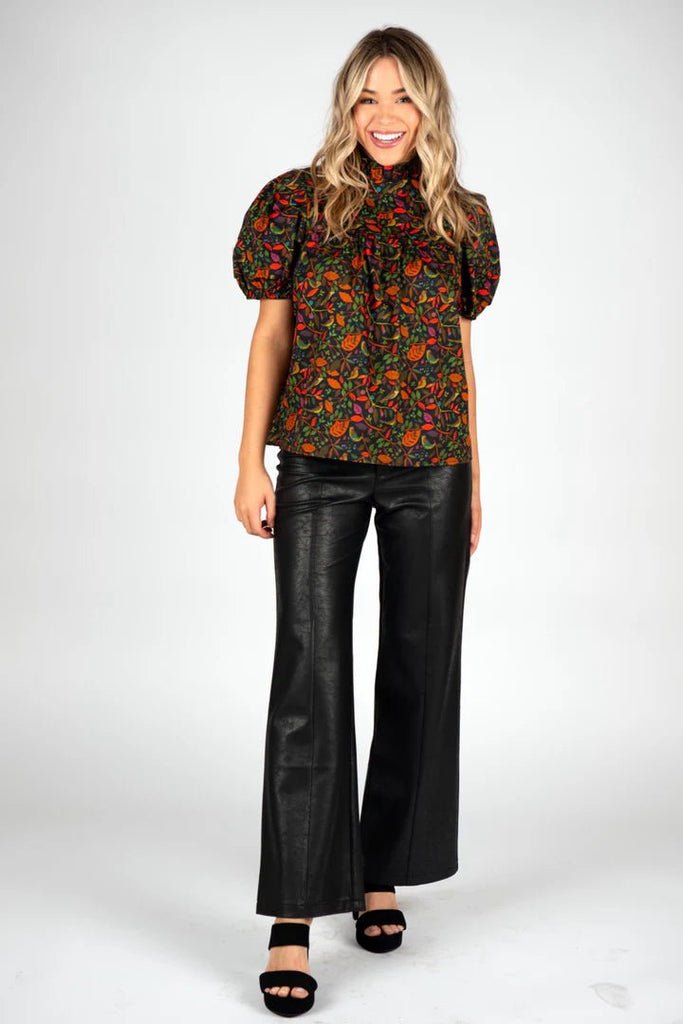 Vegan Leather Straight - Leg Pants - MISRED