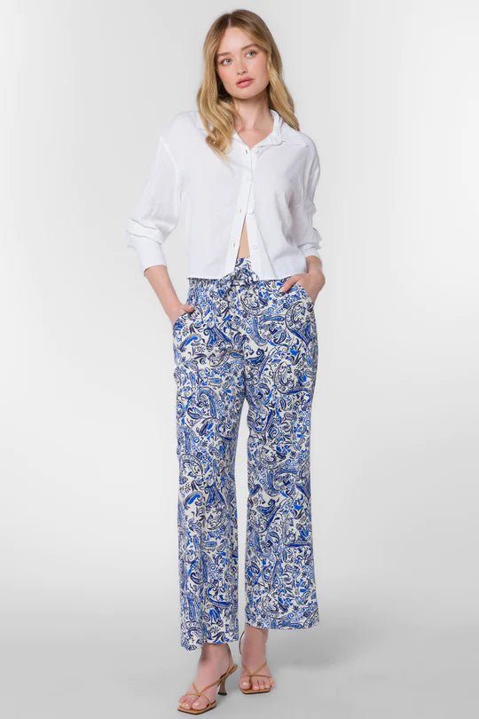 Wendy Blue Paisley Pants - MISRED