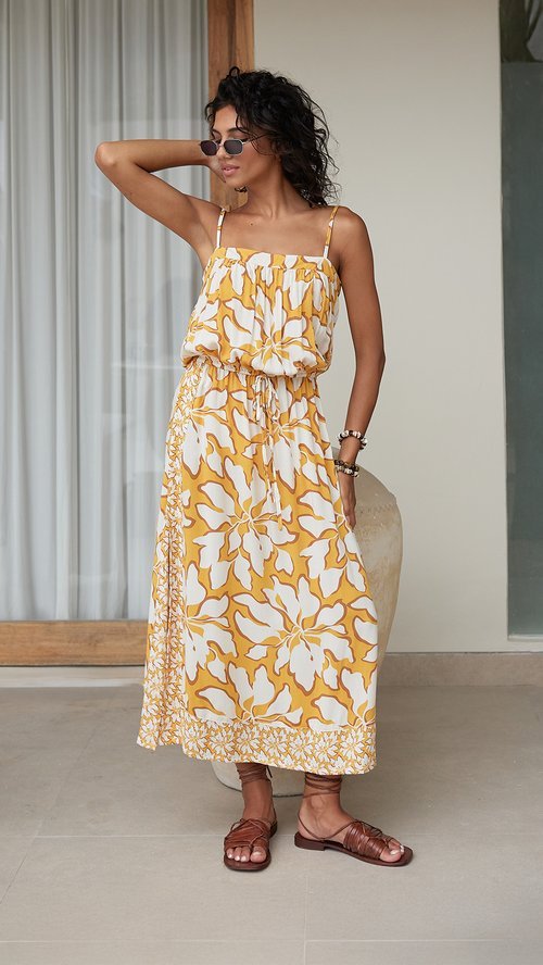 Yellow Fresia Dress - MISRED