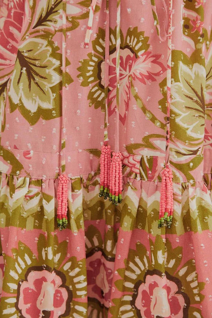 Aura Floral Soft Pink Mini Dress {Farm Rio} - MISRED
